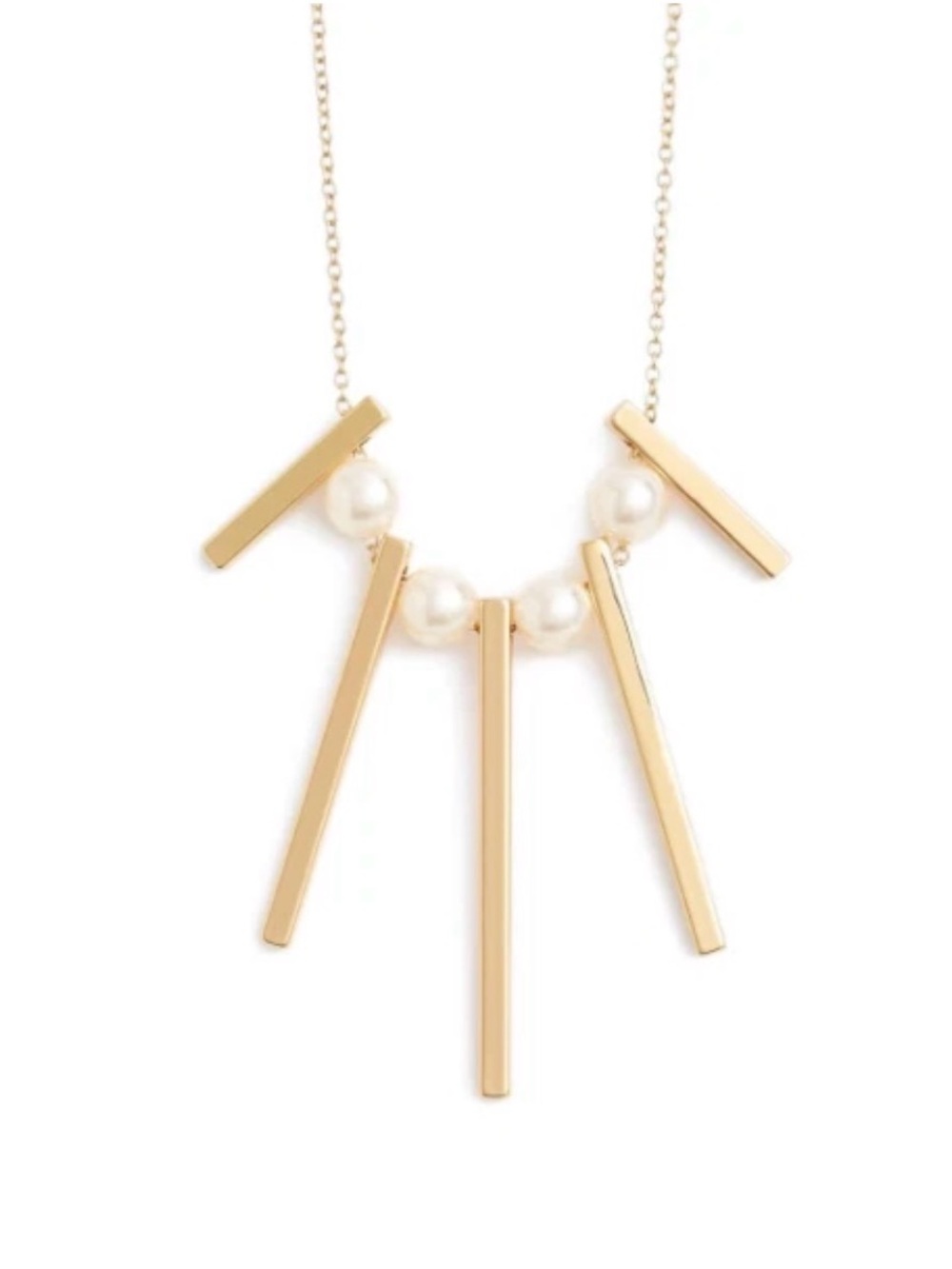 Rebecca Minkoff Gold Bead and Bar Necklace